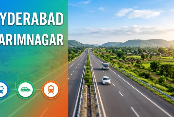 Highway route from Hyderabad to Karimnagar via Rajiv Rahadari NH-563